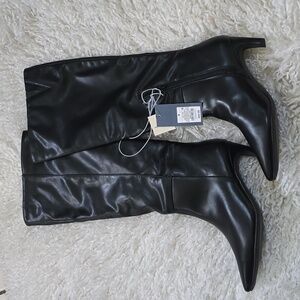 Women's Kendra Kitten Heel Tall Dress Boots with Memory Foam Insole - Universal